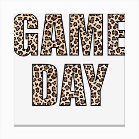 Game Day Leopard Football Fan Big Game Canvas Print