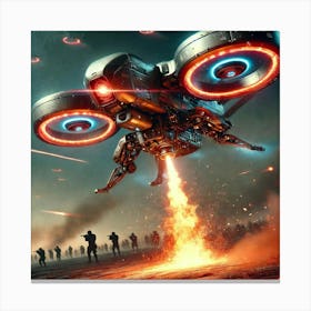 Pyroclasm Drones Flame Based Attacks Canvas Print