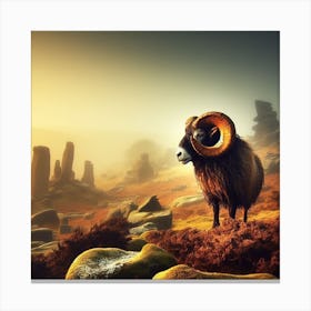 Ram In The Mountains Canvas Print