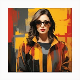 Woman In Sunglasses 2 Canvas Print