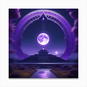 Purple Moon 1 Canvas Print