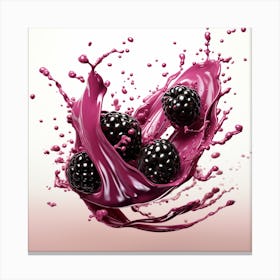 Blackberry Splash 1 Canvas Print