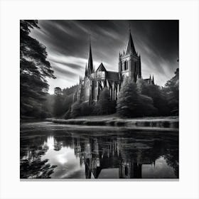 Black And White Cathedral Canvas Print