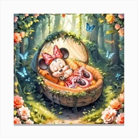 Minnie Mouse In The Forest Canvas Print