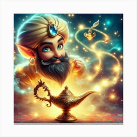 Genie Of The Lamp 1 Canvas Print