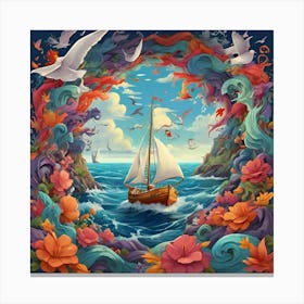 Sail In The Sea11 Canvas Print