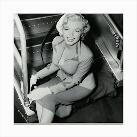 Film Actress Marilyn Monroe Says Hello Canvas Print