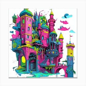 Psychedelic Castle Canvas Print