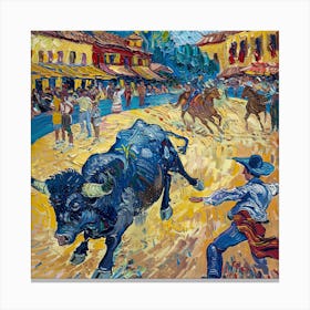 Van Gogh Style. Bullfighting at Arles Series Canvas Print