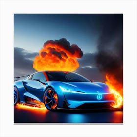 Futuristic Sports Car Canvas Print