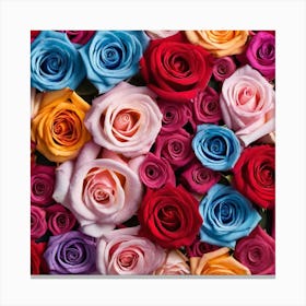 Colorful Roses 41 Canvas Print