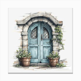 Blue Door Canvas Print