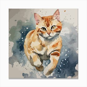 Running Cat Canvas Print