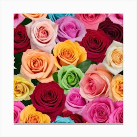 Colorful Roses 14 Canvas Print