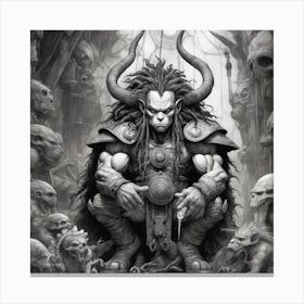 Horned Demon Canvas Print