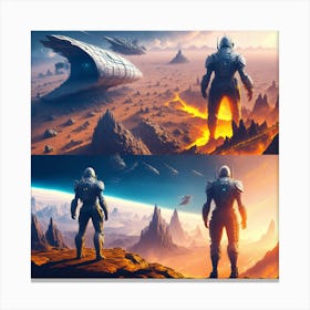 Space Man In Space 1 Canvas Print