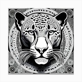 Leopard Head Canvas Print