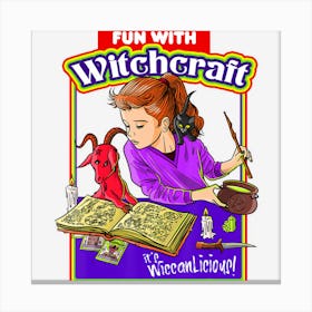 Fun With Witchcraft Is Wiccan Licious! Necronomicon Canvas Print