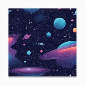 Space Background Canvas Print