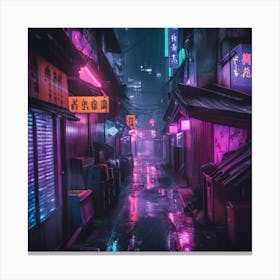 Neon Alley Canvas Print