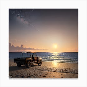 Sunset On The Beach 2 Canvas Print