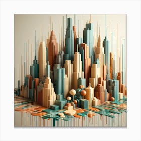 Abstract Cityscape 2 Canvas Print