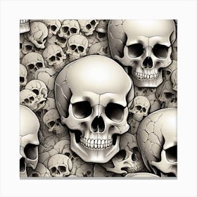 Skulls Wallpaper 1 Canvas Print