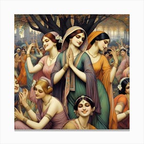 Ladies Of India Canvas Print