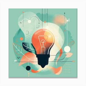 Illustration Of A Light Bulb Canvas Print