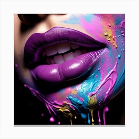 Colorful Lips. Pasion concept Canvas Print