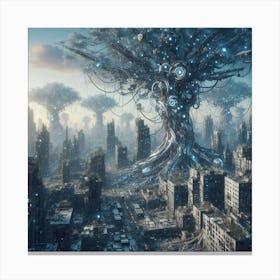 Futuristic Tree Canvas Print