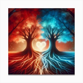 Tree Of Love Canvas Print