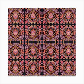 Pink and purple boho folk art tile pattern Leinwandbild