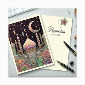 Ramadan Greeting Card 25 Canvas Print