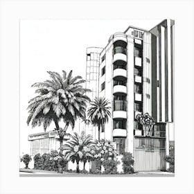 Hollywood Hotel Canvas Print