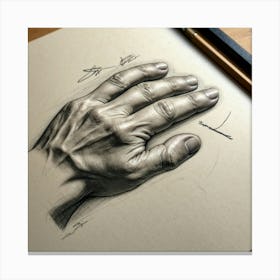 Hand Drawing Canvas Print