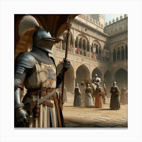 Knights In Armour Canvas Print