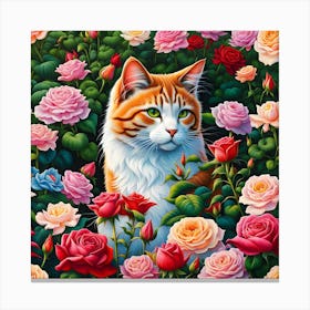 The Cat's Garden Adventure Canvas Print