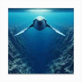 Whale In The Ocean Canvas Print