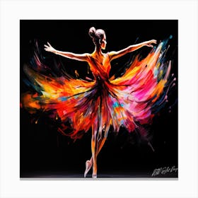 Ballerina Bright - Ballet Dancer Flare Canvas Print