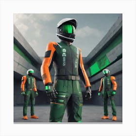 Futuristic Spacesuits 1 Canvas Print