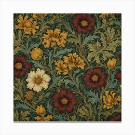 Floral Pattern In William Morris Canvas Print