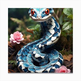 Blue Snake Canvas Print