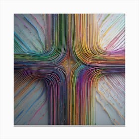 Rainbow Cross Canvas Print