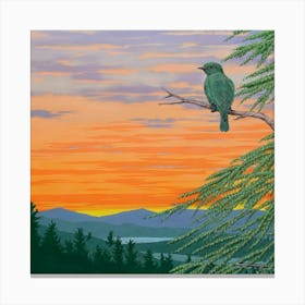 Bird On A Branch 8 Canvas Print