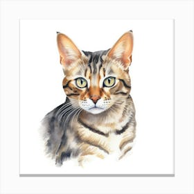 Bengal Spotted Cat Portrait 2 Canvas Print