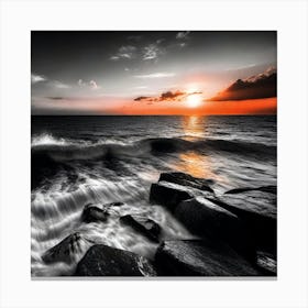 Sunset At The Beach 528 Canvas Print