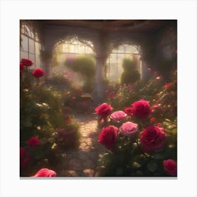 Old Rose Garden Canvas Print