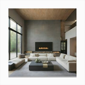 Modern Living Room 24 Canvas Print