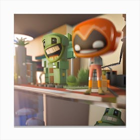 Toys at work Canvas Print